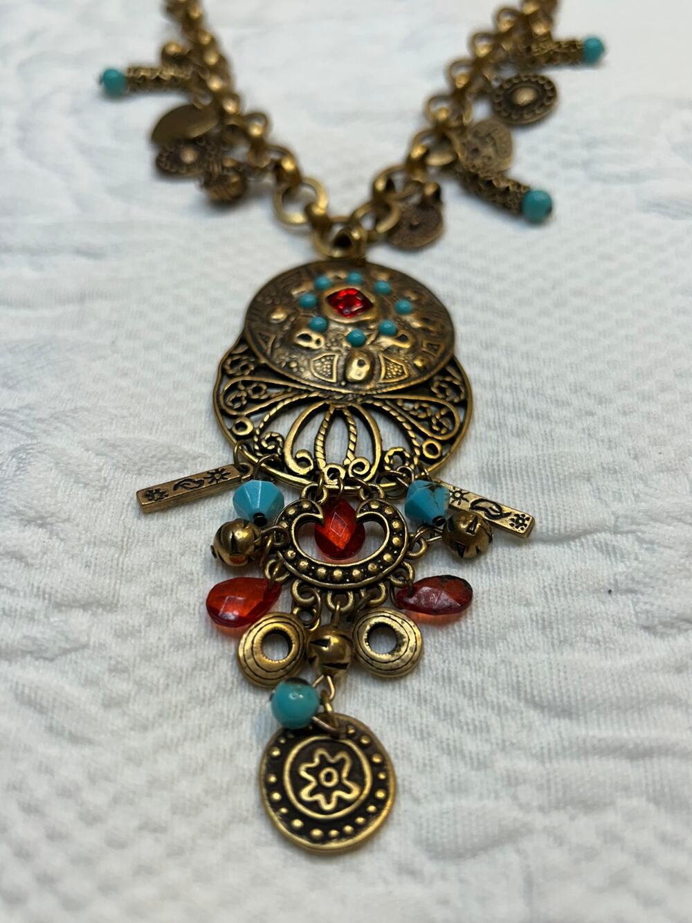 Vintage Chico's Statement Necklace with Earrings